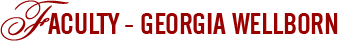 Faculty - Georgia Wellborn