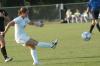 Katie Sale kicks the ball toward the Union offense in hopes of starting a Union attack in Union's 1-0 win over Freed-Hardeman. - Photo by Tommy Sadler