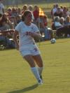 Katie Sale watches the flight of the ball after she clears it from Union's defensive end of the field. - Photo by Tommy Sadler