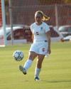 Alicia Bennett clears the ball away from her end of the field in Union's 1-0 win over Freed-Hardeman. - Photo by Tommy Sadler