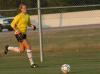 Laura Pla, the Union goalie, chases down the ball during Union's 1-0 win over Freed-Hardeman. - Photo by Tommy Sadler