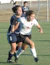 Emily Rawls breaks free from a defender as she moves to the ball. - Photo by Tommy Sadler