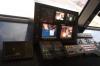 Equipment inside the C-SPAN Campaign Bus. The bus visited Union's campus and gave tours to any student who was interested.  - Photo by Angela Abbamonte