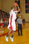 Junior forward Brian Lake shoots a three-pointer in a game versus Bethel (Tenn.) College. - Photo by Morris Abernathy