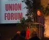 MSNBC's Norah O'Donnell speaks at the 2008 Union Forum. She spoke on the topic <em>The 2008 Election: An Eleventh Hour Analysis.</em> This was the first event held in the Carl Grant Events Center. - Photo by Angela Abbamonte