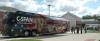 The C-SPAN Campaign 2008 bus makes a stop at Union University. Tours were offered for interested students. - Photo by Beth Spain