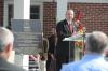 President Dockery provides some opening words at the dedication of the Carl Grant Events Center. - Photo by Morris Abernathy