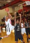 Ashley Lillard goes up for a shot in Union's Homecoming win over Saint Catharine (Ky.). - Photo by Morris Abernathy