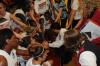 Union Head Coach Mark Campbell talks with his team during a timeout. - Photo by Morris Abernathy