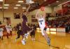 Alan North (5) makes a lay up in Union's homecoming win over Robert Morris (Ill.) College. - Photo by Morris Abernathy