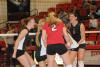 The Union volleyball team celebrates during their run to the TranSouth Conference Tournament Title. - Photo by Morris Abernathy