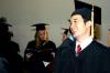 Danny Murphy, receiving his bachelor of science in nursing, shows excitement before the fall graduation ceremony.  - Photo by Kristi McMurry