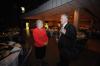 Jim Veneman, assistant professor of communication arts, talks with First Lady Lanese Dockery before the guests arrive at <em>Remembering Feb. 5: An Evening of Thanksgiving</em>. - Photo by Morris Abernathy