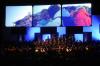 Images from the Feb. 2008 tornado shown along with the hymns of thanksgiving evoked many emotions from the audience during <em>Remembering Feb. 5: An Evening of Thanksgiving</em>. - Photo by Morris Abernathy