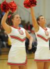 Union cheerleaders encourage the Bulldogs. - Photo by Morris Abernathy