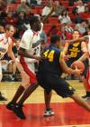 Junior forward Greg Truvillion (23) plays defense in Union's 118-71 win over Blue Mountain (Miss.) College. - Photo by Morris Abernathy