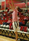Lindsay Flynn takes a shot during warmups prior to the WBCA's Pink Zone Breast Cancer Awareness game. - Photo by Steven Aldridge