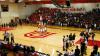 Union prepares to play Freed-Hardeman in the TranSouth Conference Tournament Finals.  Union fans came dressed in red. - Photo by Kristi McMurry