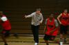 Coach David Niven, assistant men's basketball coach, runs a drill with players during a practice. - Photo by Kristi McMurry