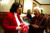 Mary Ann Poe, social work chair, fellowships with Altrusa members after receiving the honor of being named Altrusa International Club's Woman of the Year. - Photo by Kristi McMurry
