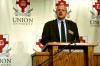 David Novak, professor of the study of religion and professor of philosophy at the University of Toronto, speaks on 'Robert George on Natural Law: Commonalities and Differences' in the second session of the Making Men Moral conference. - Photo by Kristi McMurry