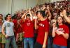 Fans cheer as the Bulldogs win the TranSouth Conference Tournament Finals against Freed-Hardeman. - Photo by Kristi McMurry