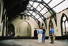 Union staffers Todd Starnes and Bev Vos speak with Chuck Filatro in the shell of the St. Luke's Episcapol Church after the tornado of May 2003 hit. - Photo by Justin Veneman