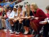 Assistant coach Katie Woodruff yells out direction during the championship of the 2009 NAIA tournament. - Photo by Kristi McMurry