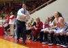 Coach Mark Campbell celebrates a goal scored by the Lady Bulldogs during the championship of the 2009 NAIA tournament. - Photo by Kristi McMurry