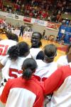 Zeinab Chan celebrates with her teammates after the Lady Bulldogs win the 2009 NAIA championship. - Photo by Kristi McMurry