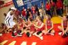 Josephine Owino says thanks to the Union Cheerleaders after the NAIA National Championship victory. - Photo by Morris Abernathy