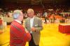 Dr. David S. Dockery, Union's president, and Jackson Mayor Jerry Gist greet after the game. Union claimed 2009 NAIA Women's Basketball National Title. - Photo by Morris Abernathy