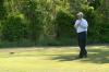 Mark White tees off during Union's first Roy L. White Golf & Gala golf tournament. - Photo by Morris Abernathy
