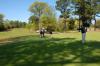 Bob Campbell takes a long putt during Union's first Golf & Gala golf tournament. - Photo by Morris Abernathy