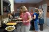 Rebecca Eaton, sophomore mathematics major, partakes in a wonderful meal prepared by Alice Nettles, wife of professor Bill Nettes.  The Nettles hosted students as a part of Be Our Guest. - Photo by Kristi McMurry