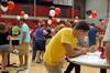 Cameron Lindsey, freshman, begins registration on move-in day. - Photo by Kristi McMurry