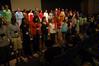After a long day of moving their students onto campus, families pray for their students and say goodbye at the new student worship service during orientation. - Photo by Beth Spain