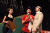 John Dawson, sophomore history major and SAC Game Show host, asks James Liu, freshman psychology major, for his name and hometown. This annual game show is a way for freshmen to win prizes and have fun. - Photo by Kristi McMurry