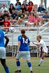8/29/09 - Mollie Beanblossom passes the ball as time runs out during the first half of Saturday's game. Union defeated Brewton-Parker (Ga.) 5-2. - Beth Spain