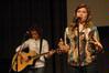 Kristen Voorhies, senior music major, leads worship during chapel. - Photo by Beth Spain