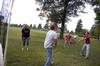 Engineering, chemistry, physics, and biology majors play volleyball after their combined department dinner. - Photo by Kristi McMurry