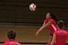 Marcela Madeira, junior, bumps the ball during a game against Lyon College.  - Photo by Kristi McMurry