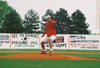 Ed Grammer (1998 alumnas) pitches at the 2003 Union Baseball Alumni Game. - Photo by Steven Aldridge