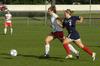 Steffi King, freshman, outruns her Lyon College opponent for the ball.  - Photo by Sarah Palmer