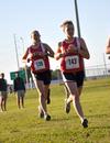 Carrie Moore (left) and Hannah Stags prepare for the Union Cross Country Invitational. - Photo by Uncredited