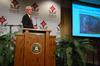 James Patterson, professor of Christian studies and associate dean of the school of Christian studies, delivers an address on 400 years of Baptist history at the Southern Baptists, Evangelicals and the Future of Denominationalism Conference. - Photo by Abby Ott
