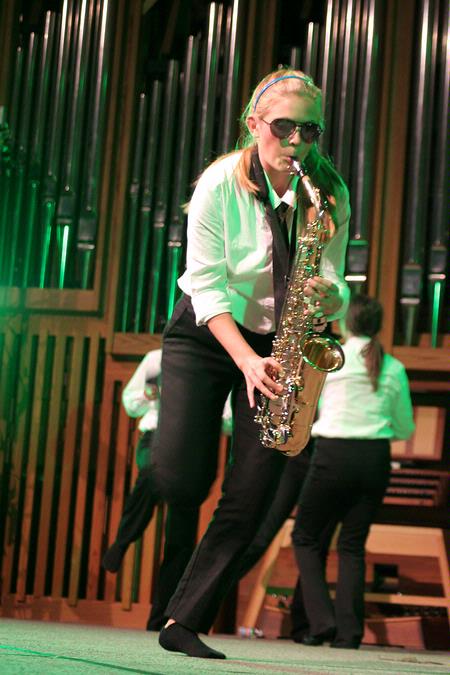 Kappa Delta performs a Blues Brothers act at All-Sing 2009.