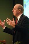 Duane Litfin, president of Wheaton College, gives a luncheon address entitled "The Future of American Evangelicalism" during the Southern Baptists, Evangelicals and the Future of Denominationalism conference. - Photo by Sarah Palmer