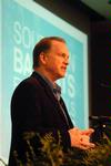 Danny Akin, president of Southeastern Baptist Theological Seminary, presents an address entitled "The Future of the Southern Baptist Convention" during the Southern Baptists, Evangelicals and the Future of Denominationalism conference. - Photo by Sarah Palmer
