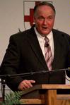 Jerry Tidwell, senior vice president for church relations, delivers an address entitled "Missions and Evangelism: Awakenings and Their Influence on Southern Baptists and Evangelicals" at the Southern Baptists, Evangelicals and the Future of Denominationalism conference. - Photo by Megan Bailey